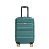 Carry On Luggage Airline Approved18.5" Carry On Suitcase With TSA Approved Carry On Luggage With Wheels Carry on Bag Hard Shell Suitcases, DARK GREEN