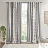 Cotton Printed Curtain Panel with Chenille Stripe and Lining