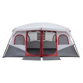 10 Person Family Cabin Tent, 2 Room Huge Tent with Storage Pockets for Camping Accessories