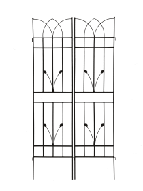 2 Pack Metal Garden Trellis 71" x 17.7" Rustproof Trellis for Climbing Plants Outdoor Flower Support Black