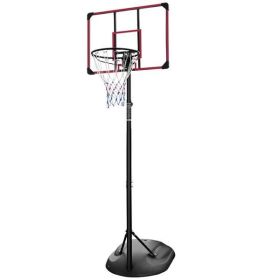 Portable Basketball Hoop System Stand Height Adjustable 7.5ft - 9.2ft with 32 Inch Backboard and Wheels for Youth Adults Indoor Outdoor Basketball Goa