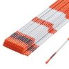 VEVOR Driveway Markers, 100 PCS 48 inch, 0.4 inch Diameter, Orange Fiberglass Poles Snow Stakes with Reflective Tape