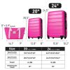 Hardshell Luggage Sets 2Pcs + bag Spinner Suitcase with TSA Lock Lightweight