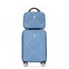 2Piece Luggage Sets ABS Lightweight Suitcase , Spinner Wheels, (20/14) BLUE