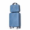 2Piece Luggage Sets ABS Lightweight Suitcase , Spinner Wheels, (20/14) BLUE