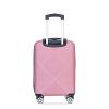 2Piece Luggage Sets ABS Lightweight Suitcase , Spinner Wheels, (20/14)PINK