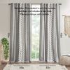 Cotton Printed Curtain Panel with Chenille Stripe and Lining