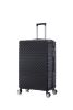 3-piece travel lightweight suitcase with wheels, password lock, business and travel carry on luggage, black (20 inches/24 inches/28 inches)