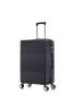 3-piece travel lightweight suitcase with wheels, password lock, business and travel carry on luggage, black (20 inches/24 inches/28 inches)