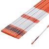 VEVOR Driveway Markers, 30 PCS 48 inch, 0.4 inch Diameter, Orange Fiberglass Poles Snow Stakes with Reflective Tape