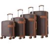 4 Piece Luggage Set Suitcase Set, ABS Hard Shell Lightweight Expandable Travel Luggage with 4 Packing Cubes, TSA Lock