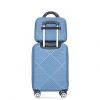 2Piece Luggage Sets ABS Lightweight Suitcase , Spinner Wheels, (20/14) BLUE