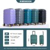 Carry On Luggage Airline Approved18.5" Carry On Suitcase With TSA Approved Carry On Luggage With Wheels Carry on Bag Hard Shell Suitcases, DARK GREEN