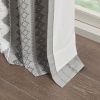 Cotton Printed Curtain Panel with Chenille Stripe and Lining