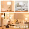 3 Piece Lamp with Set Modern Floor Lamp and 2 Table Lamps