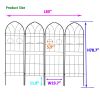 4 Pack Metal Garden Trellis 78.7" x 19.7" Rustproof Trellis for Climbing Plants Outdoor Flower Support Black