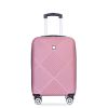 2Piece Luggage Sets ABS Lightweight Suitcase , Spinner Wheels, (20/14)PINK