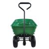 Folding car Poly Garden dump truck with steel frame, 10 inches. Pneumatic tire, 300 pound capacity, 75 liter truck body