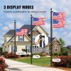 VEVOR 20FT Detachable Flagpole Kit Heavy Duty Aluminum Flag Pole American Black