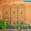 2 Pack Metal Garden Trellis 86.7" x 19.7" Rustproof Trellis for Climbing Plants Outdoor Flower Support Black