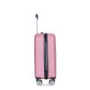 2Piece Luggage Sets ABS Lightweight Suitcase , Spinner Wheels, (20/14)PINK