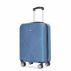 2Piece Luggage Sets ABS Lightweight Suitcase , Spinner Wheels, (20/14) BLUE