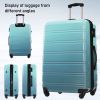 Hardshell Luggage Sets 3 Piece Gradient Color Expandable Suitcase with Spinner Wheels and TSA Lock Lightweight 20" 24" 28" Available,Gradient Blue