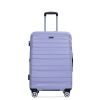 3 Piece Luggage Sets PC Lightweight & Durable Expandable Suitcase with Two Hooks, Double Spinner Wheels, TSA Lock, (21/25/29) Light Purple