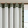 Plaid Faux Leather Tab Top Curtain Panel with Fleece Lining(Only 1 Pc Curtain Panel)