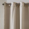 Knitted Jacquard Damask Total Blackout Grommet Top Curtain Panel Pair(2 Pcs Window Panels)