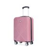 2Piece Luggage Sets ABS Lightweight Suitcase , Spinner Wheels, (20/14)PINK