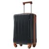 Hardshell Luggage Sets 6 Piece Suitcase Set, Expandable Lightweight Suitcases with Wheels, TSA Lock for Men Women, Black Brown