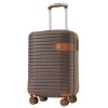 Luggage Sets 3 Piece Carry on Luggage 22x14x9 Airline Approved, Lightweight Hardshell ABS Suitcases with Wheels, 20 inch, Brown