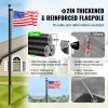 VEVOR 20FT Detachable Flagpole Kit Heavy Duty Aluminum Flag Pole American Black