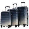 Hardshell Luggage Sets 3 Piece Gradient Color Expandable Suitcase with Spinner Wheels and TSA Lock Lightweight 20" 24" 28" Available,Gradient Black