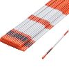 VEVOR Driveway Markers, 50 PCS 48 inch, 0.4 inch Diameter, Orange Fiberglass Poles Snow Stakes with Reflective Tape