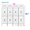 4 Pack Metal Garden Trellis 86.7" x 19.7" Rustproof Trellis for Climbing Plants Outdoor Flower Support Black