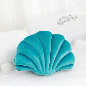 Simulation Shell Pillow Cushion Doll Nap Pillow (Option: Lake Green-M)