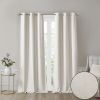 Tonal Printed Faux Silk Total Blackout Curtain Panel Pair(2 Pcs Window Panels)