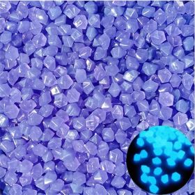 500pcs/bag Luminous Stones Glow In The Dark Pebbles, Home Garden Decoration Outdoor Yard Lawn Path Decor, Aquarium Glow Rocks (Color: Violet, Quantity: 500pcs/bag)