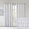 Total Blackout Metallic Print Grommet Top Curtain Panel(Only 1 Pc Panel)