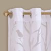 Grommet Top Sheer Bird on Branches Burnout Window Curtain(Only 1 Pc Panel)