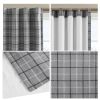 Plaid Rod Pocket and Back Tab Curtain Panel with Fleece Lining(Only 1 Pc Panel)