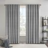 Plaid Rod Pocket and Back Tab Curtain Panel with Fleece Lining(Only 1 Pc Panel)