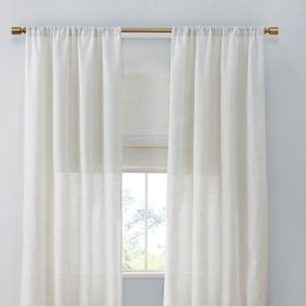 Linen Blend Light Filtering Cordless Roman Shade (Color: as Pic)