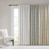 Jacquard Lined Total Blackout Rod Pocket/Back Tab Curtain Panel(Only 1 Pc Panel)