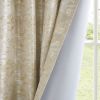 Jacquard Lined Total Blackout Rod Pocket/Back Tab Curtain Panel(Only 1 Pc Panel)