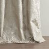 Knitted Jacquard Paisley Total Blackout Grommet Top Curtain Panel(Only 1 Pc Panel