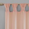 Floral Embellished Cuff Tab Top Solid Curtain Panel(Only 1 Pc Panel)