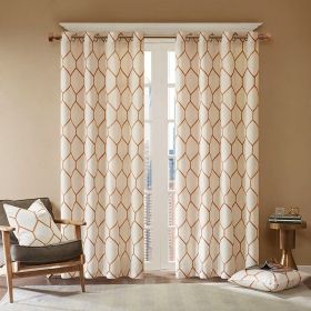 Metallic Geo Embroidered Curtain Panel(Only 1 Pc Panel) (Color: as Pic)